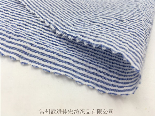 細條紋泡泡布面料